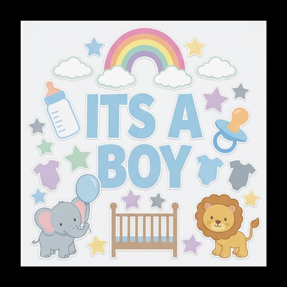 It's a Boy baby announcement yard card display