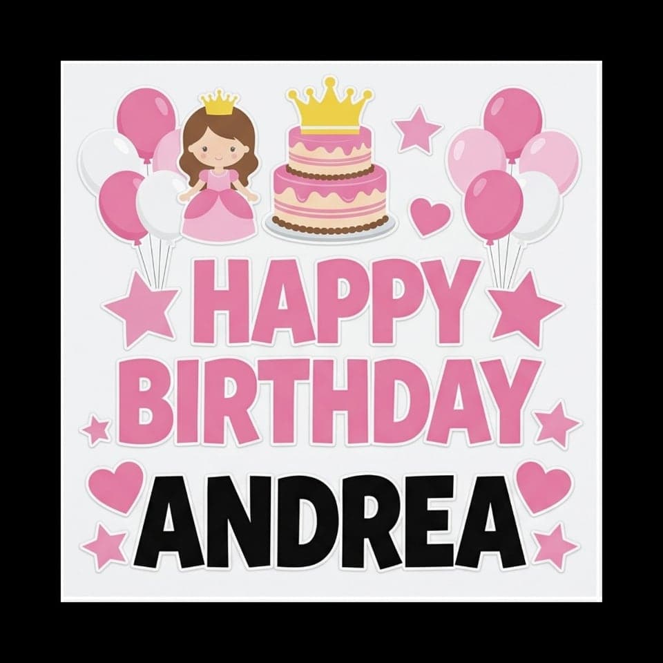 Princess birthday yard card display with Happy Birthday and name